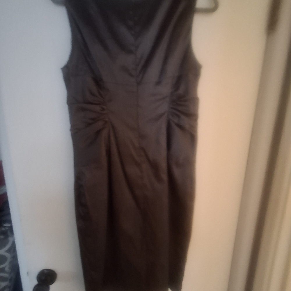 Adrianna Papell Elegant Brown Midi Dress